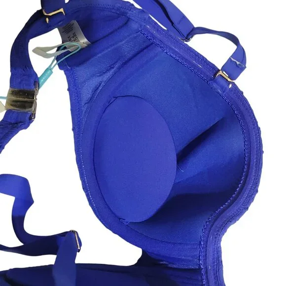 Sea Level Swim Australia Chantilly Bandeau Swim Top Azure DD/E Cup  US 4 - Picture 5 of 15